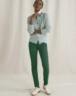 Femme Cyrillus Pantalon slim 7/8ème Sacha vert