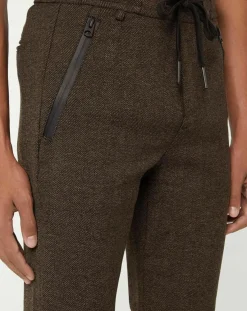 Homme Replay Pantalon Slim Smart Business imprimé chevrons marron