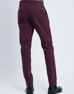 Homme Dockers Pantalon Slim Tap bordeaux