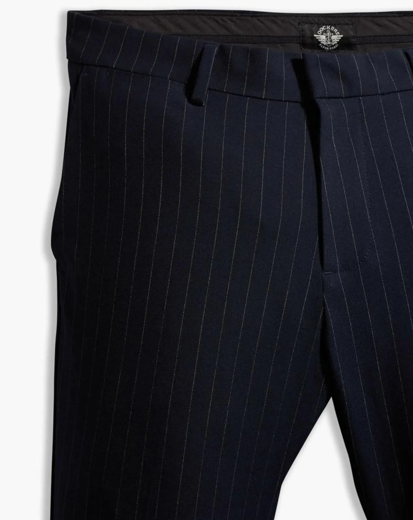 Homme Dockers Pantalon Smart 360 Flex Trouser Slim Fit à rayures bleu foncé