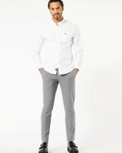 Homme Dockers Pantalon Smart 360 Flex Trouser Slim Fit à rayures gris