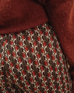 Femme Lauren Vidal Pantalon Store imprimé forêt