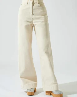 Femme Manoush Pantalon Summer Denim crème