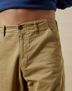 Homme Hartford Pantalon Theo fines rayures maize