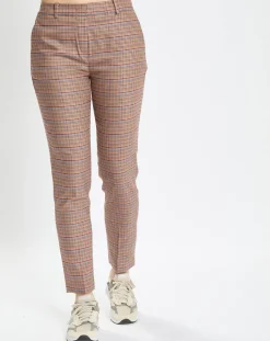 Femme Marc O'Polo Pantalon Torup tartan marron
