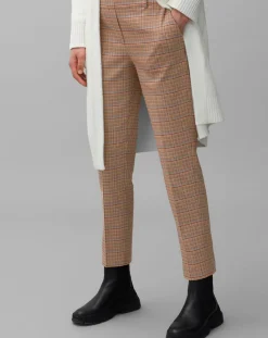 Femme Marc O'Polo Pantalon Torup tartan marron