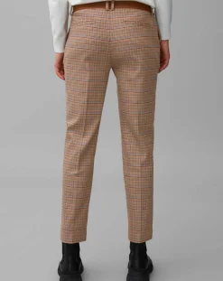 Femme Marc O'Polo Pantalon Torup tartan marron