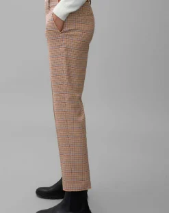 Femme Marc O'Polo Pantalon Torup tartan marron