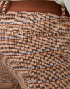 Femme Marc O'Polo Pantalon Torup tartan marron