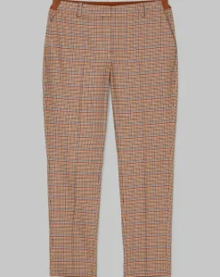 Femme Marc O'Polo Pantalon Torup tartan marron