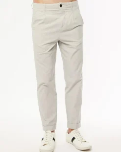 Homme Harris Wilson Pantalon Vitalien micro rayures blanc/bleu