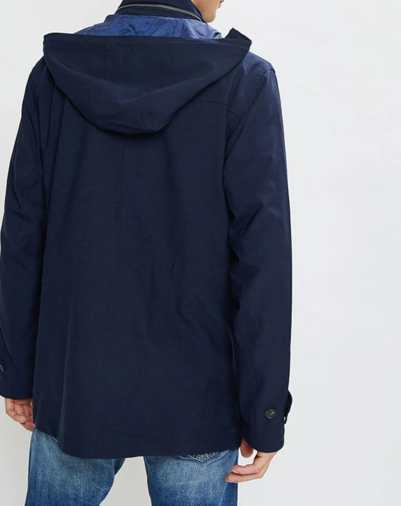 Online Hackett London Parka à capuche Nylon Travel bleu marine
