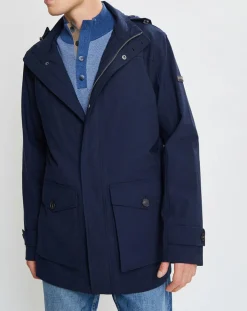 Online Hackett London Parka à capuche Nylon Travel bleu marine
