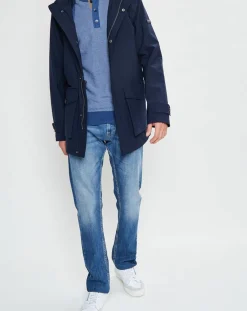 Online Hackett London Parka à capuche Nylon Travel bleu marine