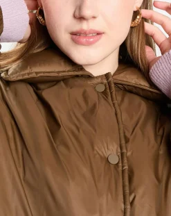 Femme Marc O'Polo Parka boutons nylon marron