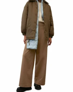 Femme Marc O'Polo Parka boutons nylon marron