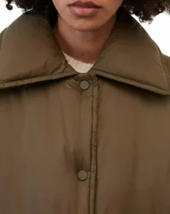 Femme Marc O'Polo Parka boutons nylon marron