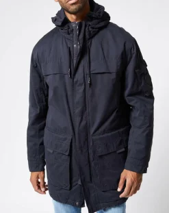 Homme Pepe Jeans Parka Byron bleu foncé