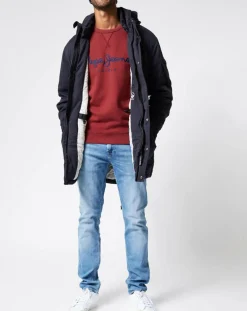 Homme Pepe Jeans Parka Byron bleu foncé