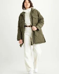 Femme Levi's® Parka Diamond matelassée verte