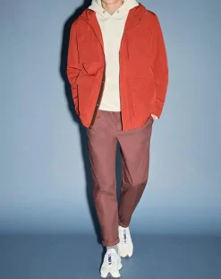 Homme Galeries Lafayette Parka droite Napocket avec doudoune amovible matelassée sans manches rouille