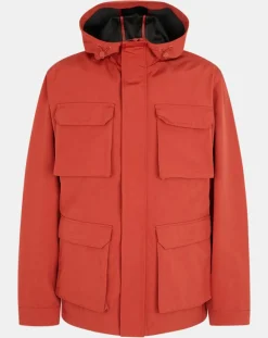 Homme Galeries Lafayette Parka droite Napocket avec doudoune amovible matelassée sans manches rouille