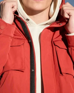 Homme Galeries Lafayette Parka droite Napocket avec doudoune amovible matelassée sans manches rouille