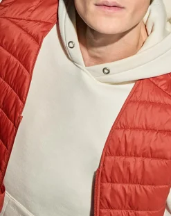 Homme Galeries Lafayette Parka droite Napocket avec doudoune amovible matelassée sans manches rouille