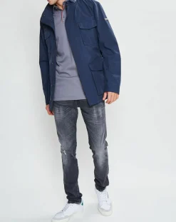 Discount Hackett London Parka en Nylon bleue