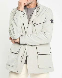 Homme Hackett London Parka imperméable vélo écrue