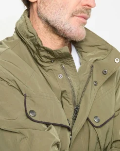 Homme Hackett London Parka imperméable vélo kaki