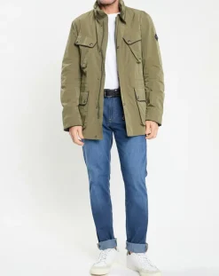 Homme Hackett London Parka imperméable vélo kaki