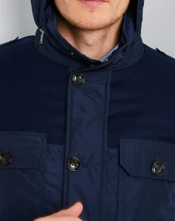 Clearance Hackett London Parka légère Arbourfield bleu marine
