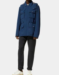 Homme Galeries Lafayette Parka saharienne Kapack bleu marine