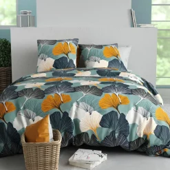 Atelier du Coton Parure de Couette 3pcs Gink 100% Coton 57fils gink