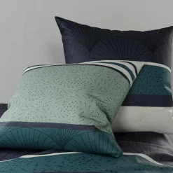 Atelier du Coton Parure housse de couette Antika bleu/vert