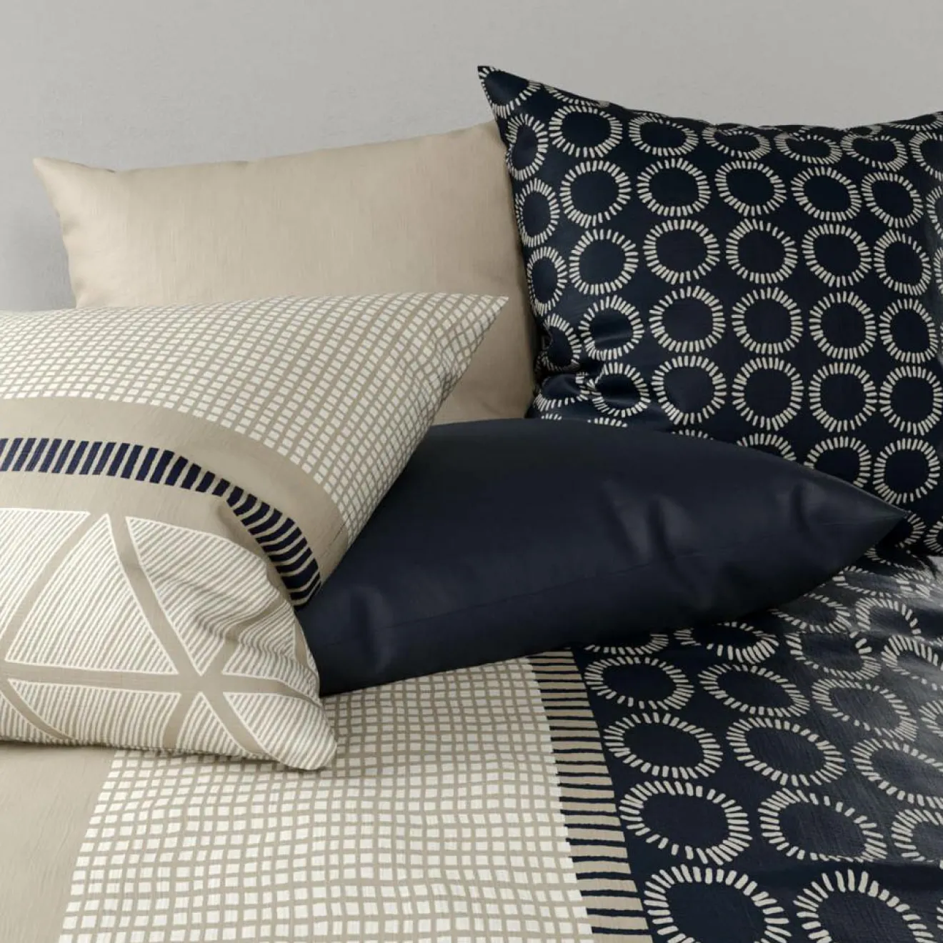 Best Atelier du Coton Parure housse de couette réversible Nairobi bleu/beige