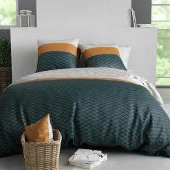 Atelier du Coton Parure Housse de Couette 3pcs 100% Coton 57fils orus