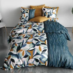 Atelier du Coton Parure housse de couette Floris multicolore