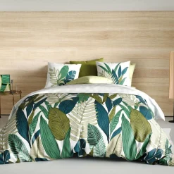 Discount My Home Collection Parure housse de couette Beleme verte
