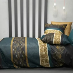 Atelier du Coton Parure housse de couette Qobe marron