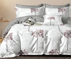 Home Collection Parure housse de couette100% Percale de Coton blanche