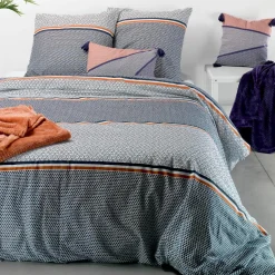 Ateliers du Linge Parure housse de couette Tilak multicolore