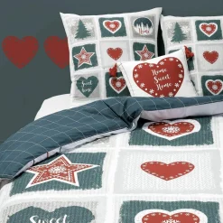 Baton Rouge Parure Housse de Couette Home Sweet Home multicolore