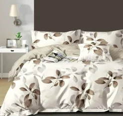 Hot Home Collection Parure housse de couette en Coton blanche