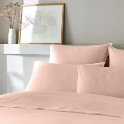 Clearance Home Collection Parure Housse de Couette en Coton et Bambou rose