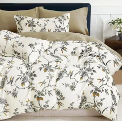Hot Home Collection Parure housse de couette 100% Percale de Coton écrue