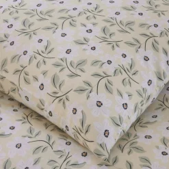 Baton Rouge Parure Housse de Couette 100% Gaze de Coton Imprimé Loucile blanche