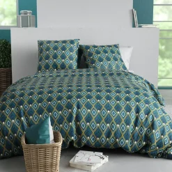 Best Atelier du Coton Parure Housse de Couette 3pcs 100% Coton 57fils triska