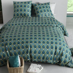 Best Atelier du Coton Parure Housse de Couette 3pcs 100% Coton 57fils triska